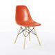 Chaise de salle à manger à coque orange Herman Miller Original Eames DSW