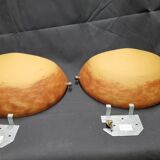 Pair of Art Deco sconces in glass paste