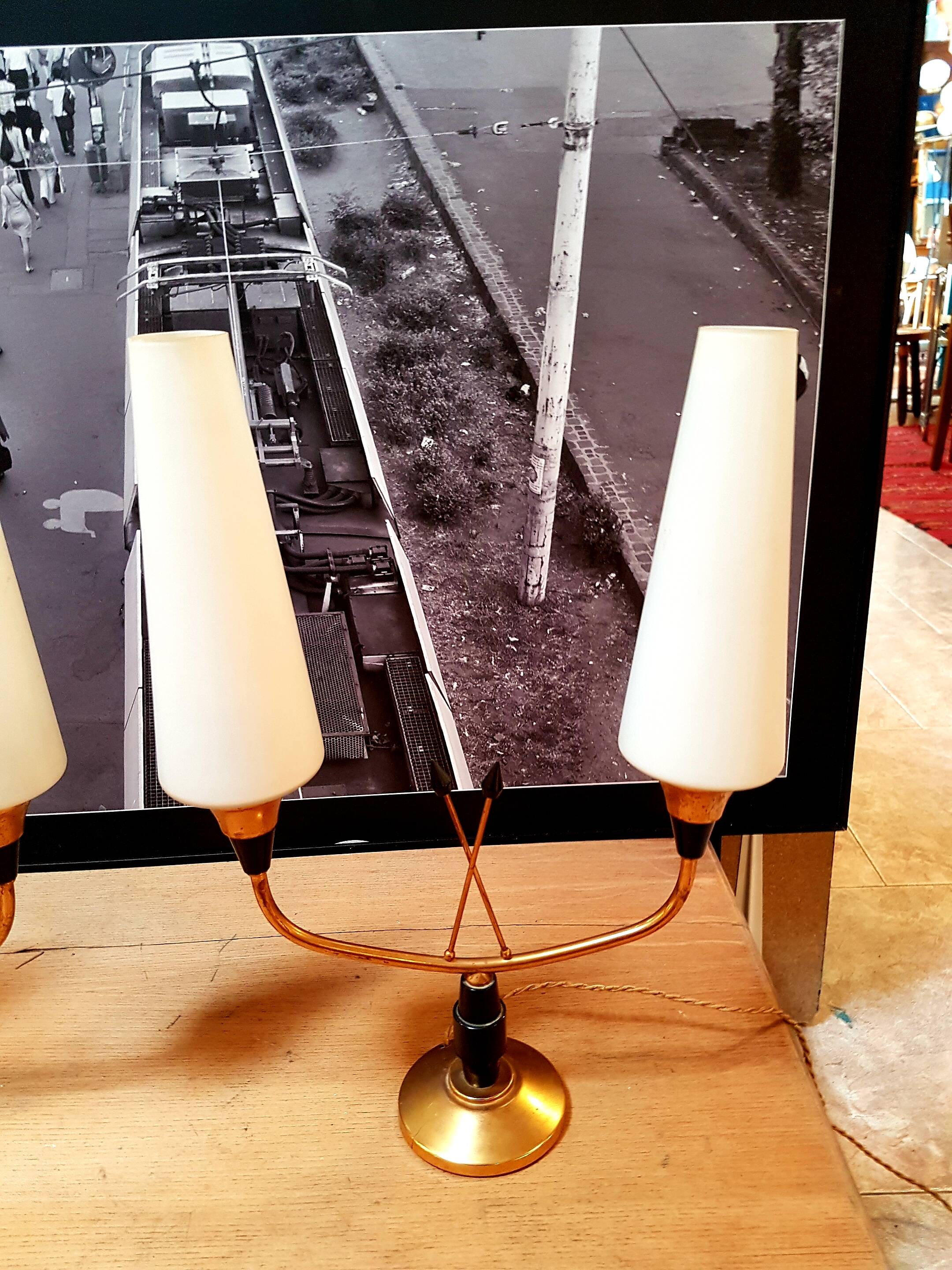 Paire de lampes Arlus années 50