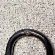 Speckled skaï chair and feet black metal tubes 50s