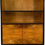 Bibliothèque plaquée noyer vintage, années 1960