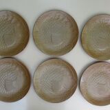 Flat plates Fish Sandstone CNP Village France Lot of 6