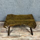 brutalist coffee table in solid wood