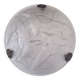Art Deco suspension in moulded glass by Noverdy with a frosted effect.