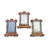 Set of 3 old tin frames stamped late nineteenth century