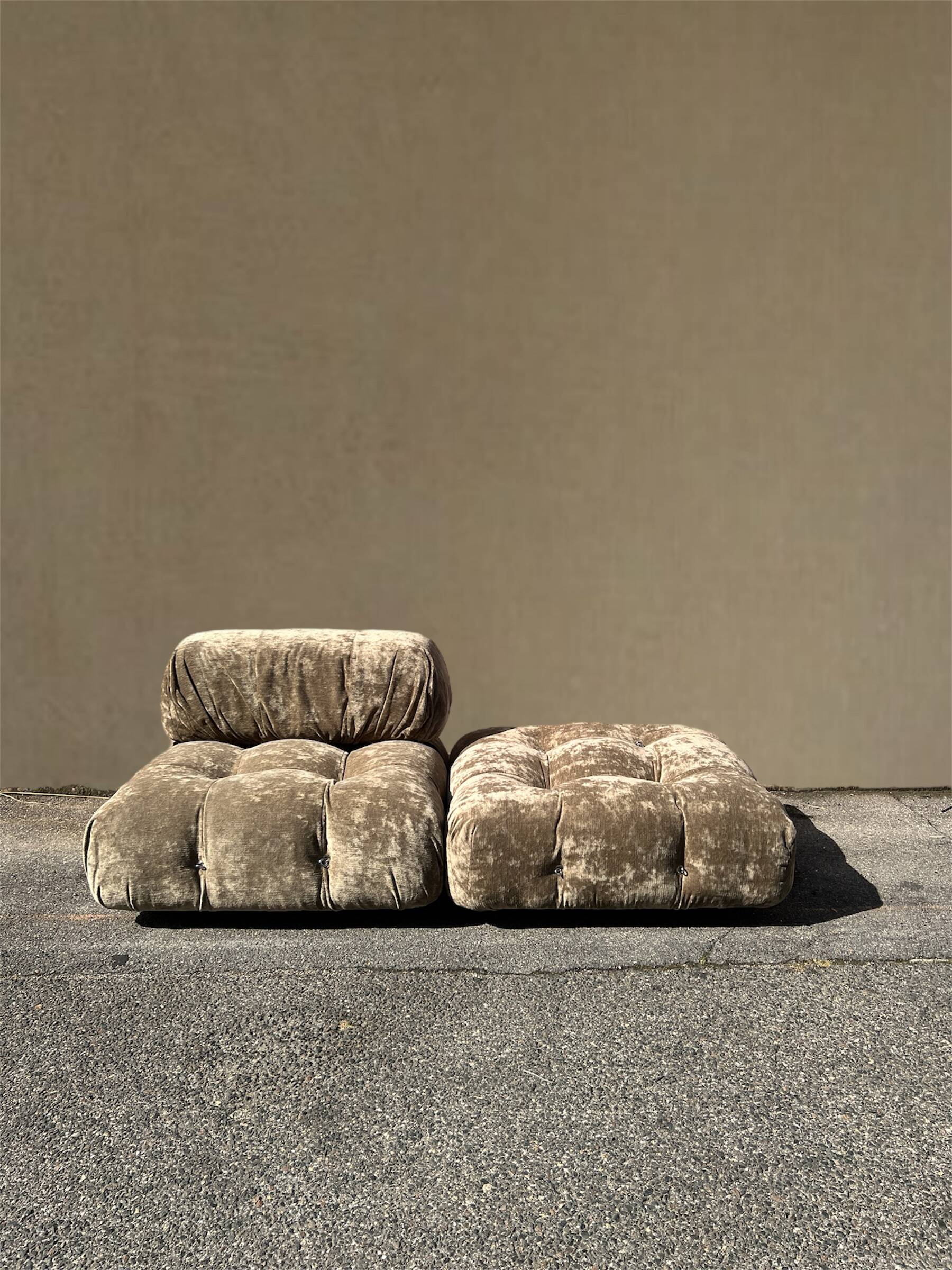 Canapé camaléonda en velours ras par Bellini pour B&B italia, design 1970