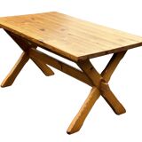 Vintage dining table pinewood 1960 minimalist dining table
