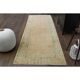 1970s Vintage Turkish Oushak Handmade Wool Cotton Orange Runner Rug 108x312