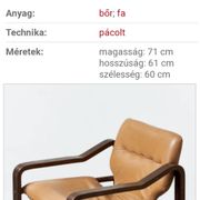 Vintage, Leather and Plywood Andy Armchairs by Janos Bodnar, Hungary, 1977, Set of 2