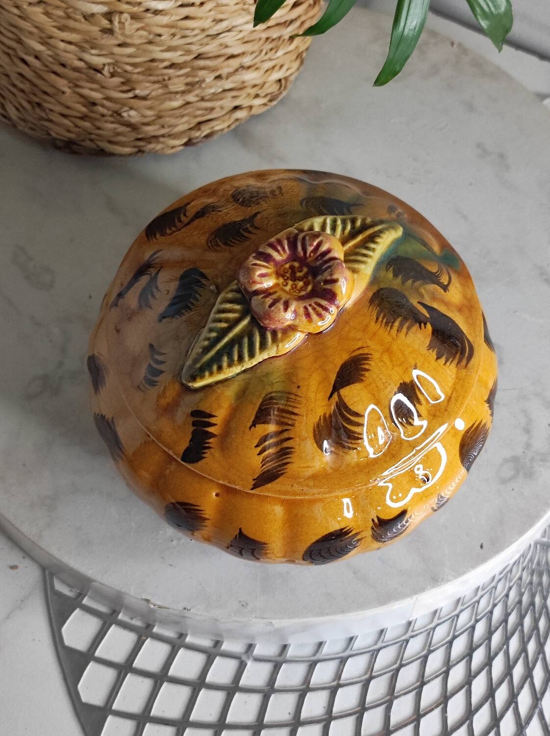 Vintage ceramic candy box