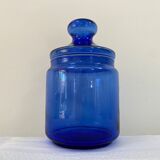 Vintage cobalt blue glass jar