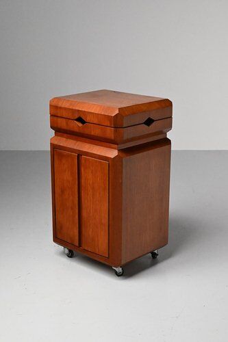 Teak Fliptop Bar Cart