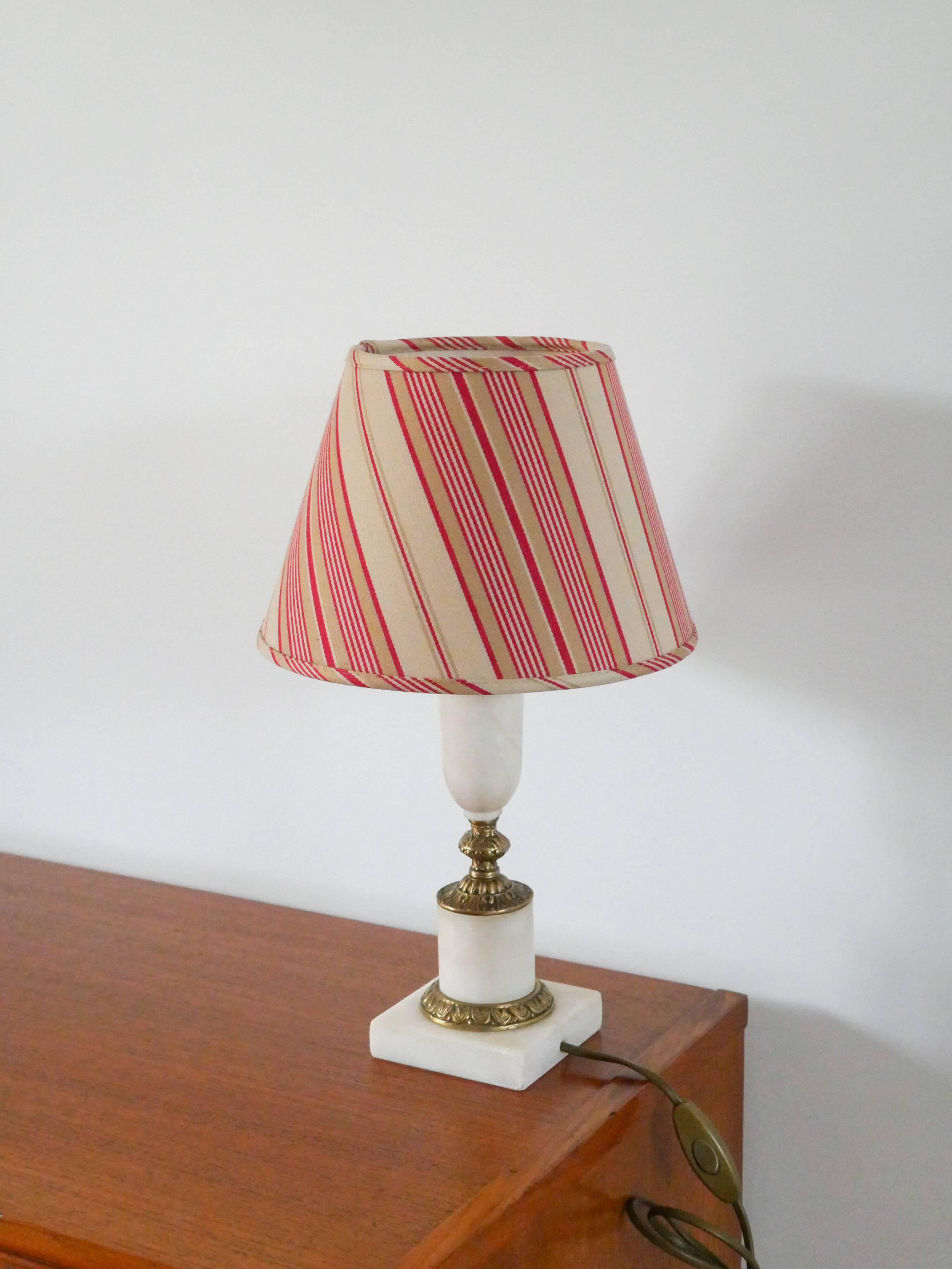Table lamp in alabaster and bronze 1950