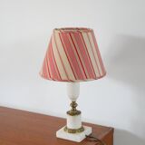 Lampe lampe à poser en albâtre et bronze 1950