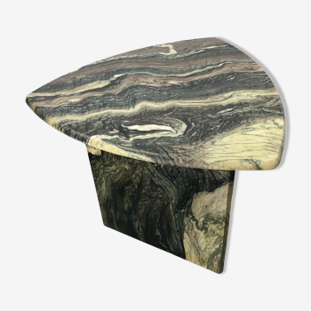 Cipollino marble kidney oval side table, Italy