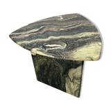Cipollino marble kidney oval side table, Italy