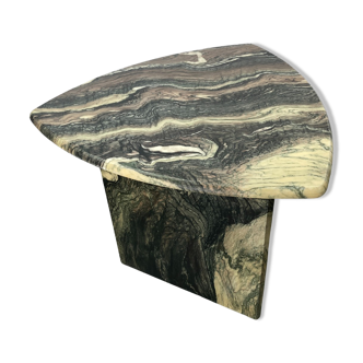 Cipollino marble kidney oval side table, Italy