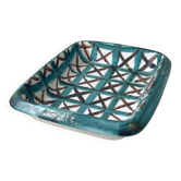 Coupelle rectangulaire en céramique de R. Picault, années 60