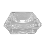 Cendrier en cristal massif moderniste design fait main art