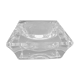 Solid crystal ashtray modernist design handmade art