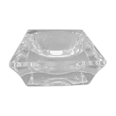 Cendrier en cristal massif moderniste design fait main art