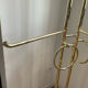 Italian towel rack in gilded metal from the 70s