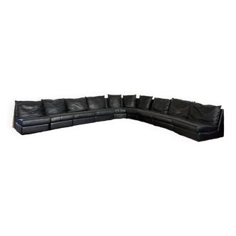 Modular leather sofa