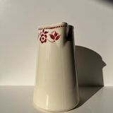 Large pitcher Badonviller red flowers