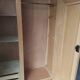 Vintage wardrobe in wood and rattan
