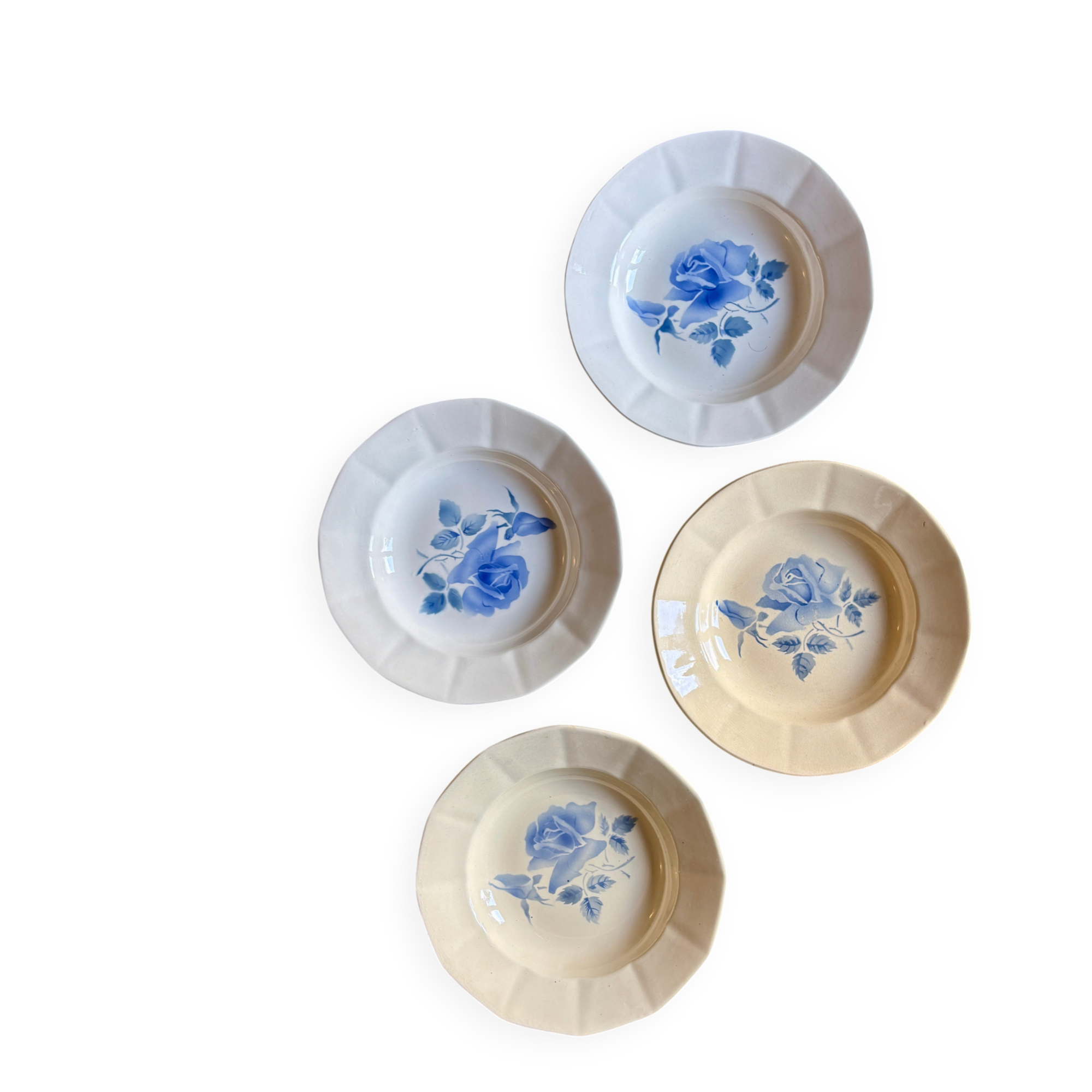 Lot de 4 assiettes creuses vintage Digoin