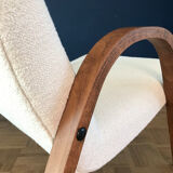 Set of 2 bouclé fabric lounge chairs by Hugues Steiner for Steiner, 1960s
