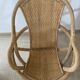 4 swivel basket chairs in bamboo and rattan