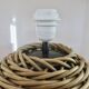 Lampe en rotin naturel 1970