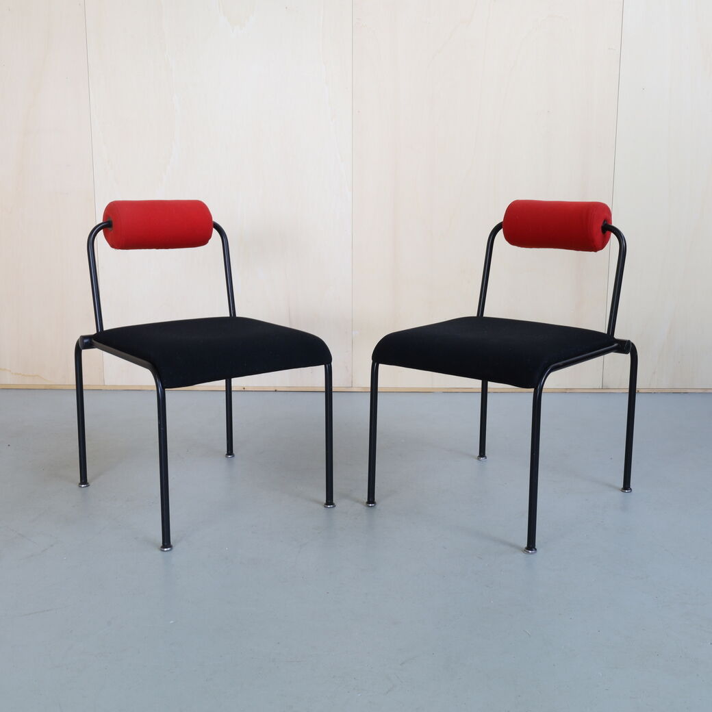 Pair of postmodern chairs, 1980s