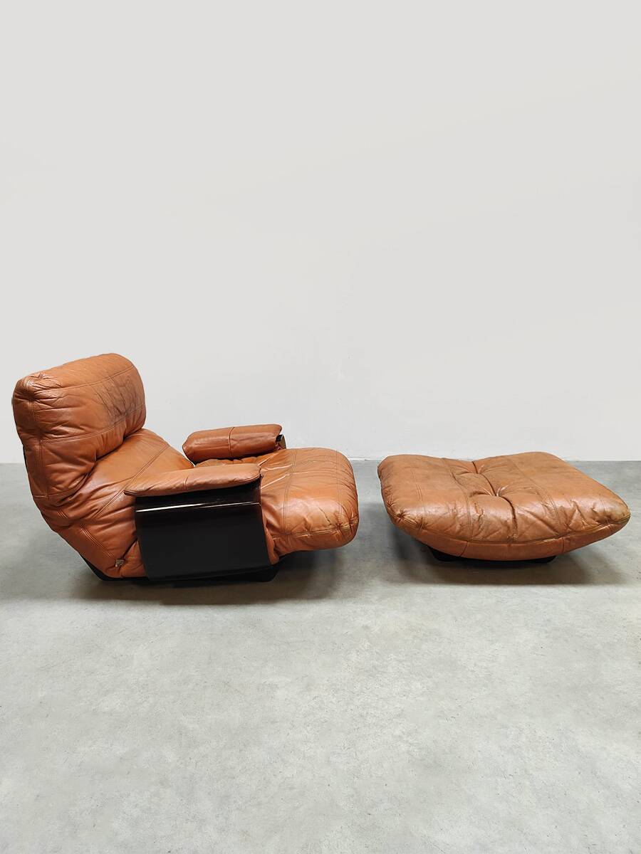 Vintage design Marsala lounge chair fauteuil ottoman M.Ducaroy Ligne Roset