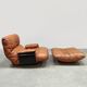 Vintage design Marsala lounge chair fauteuil ottoman M.Ducaroy Ligne Roset