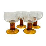 4 camel foot glasses from the 70s