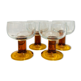 4 camel foot glasses from the 70s