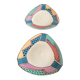 Two Rosenthal Flash Triangular Plates, Vintage 1980s