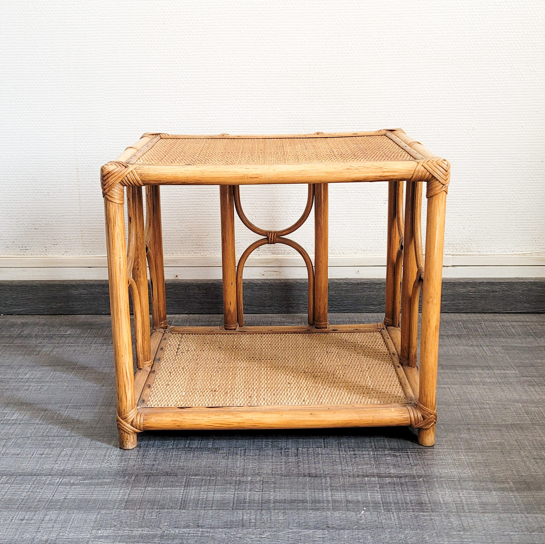 Vintage rattan coffee table