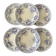 Set of 6 dessert plates Creil & Montereau Bouquets • Antique earthenware
