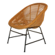 Mid century bamboo and iron pod chair, 1960s