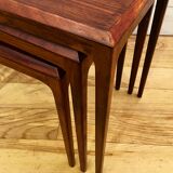 Rosewood nesting tables by Johannes Andersen, for Silkeborg Denmark 1960