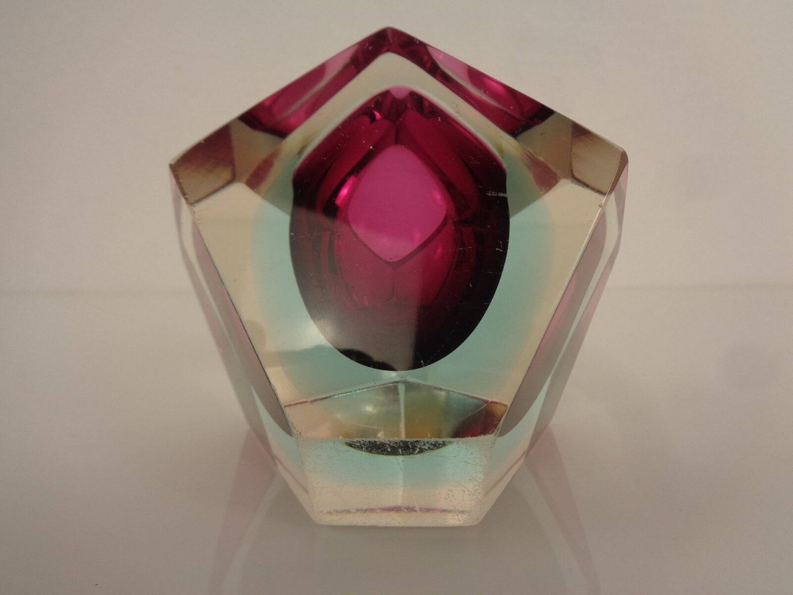 Italian Sommerso Murano Glass Ashtray by Flavio Poli, 1960s