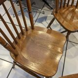 Ensemble de 4 chaises rustiques chêne