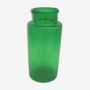 Bocal ancien en verre soufflé,vert