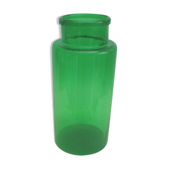 Old jar in blown glass, green