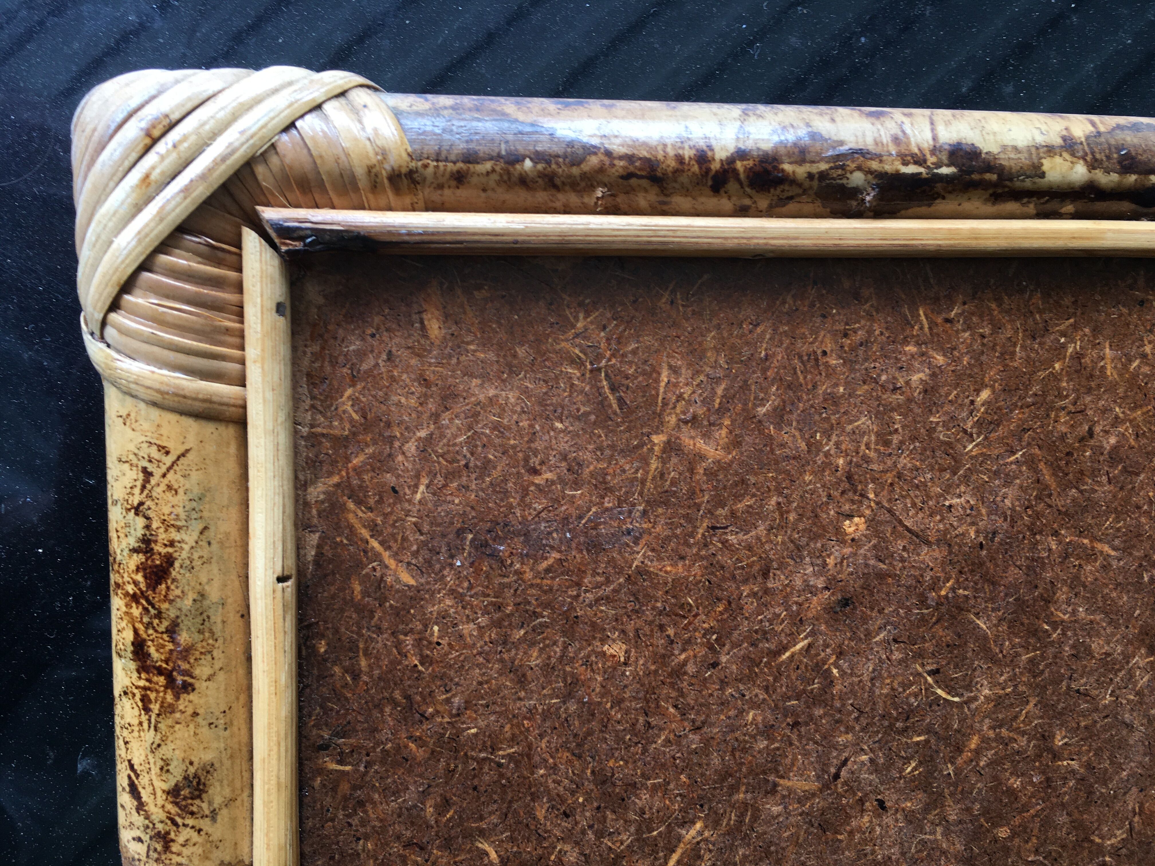 Tiger bamboo mirror 28x34cm