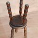 Pair de tabourets vintages en bois tourné