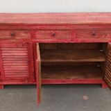 Red wooden sideboard
